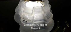 3d Printed Tiny Lampshade PETG for LED Lamps